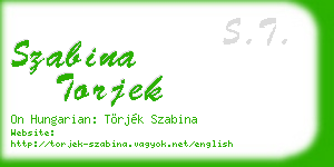 szabina torjek business card